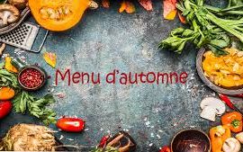 Les menus du mois d’Octobre